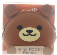 花吉商店*日本mimi pochi 貓 熊動物造型耳扣零錢包