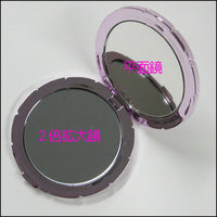 花吉商店*日本DECORATIVE MIRROR 粉紅色二用便攜式化妝鏡